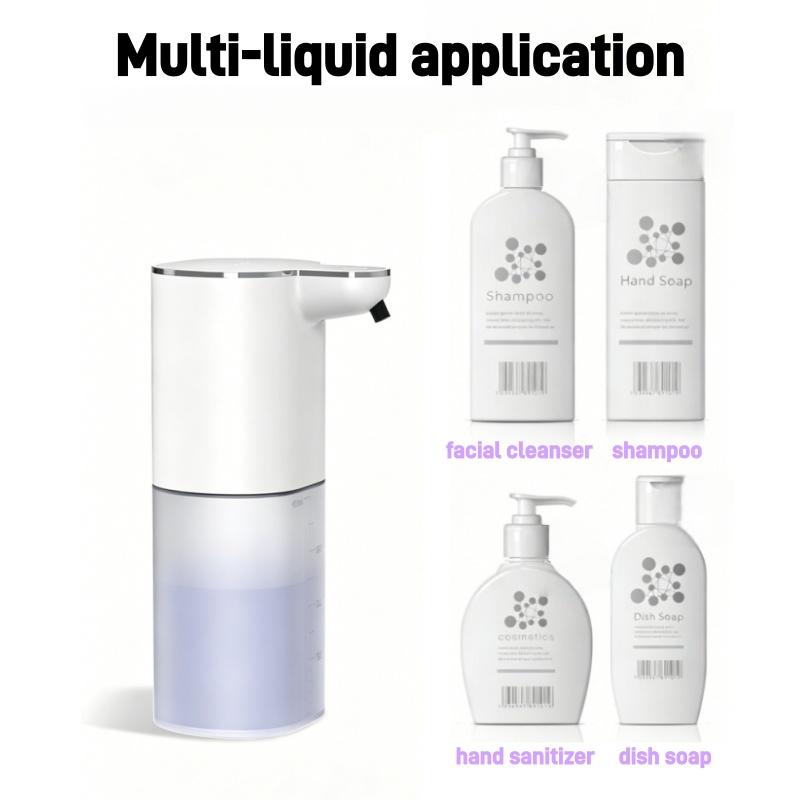 Automatic Foam Soap Dispenser Touchless USB Rechargeable Smart Infrared Sensor Wall Mount Countertop For Bathroom Kitchen Home