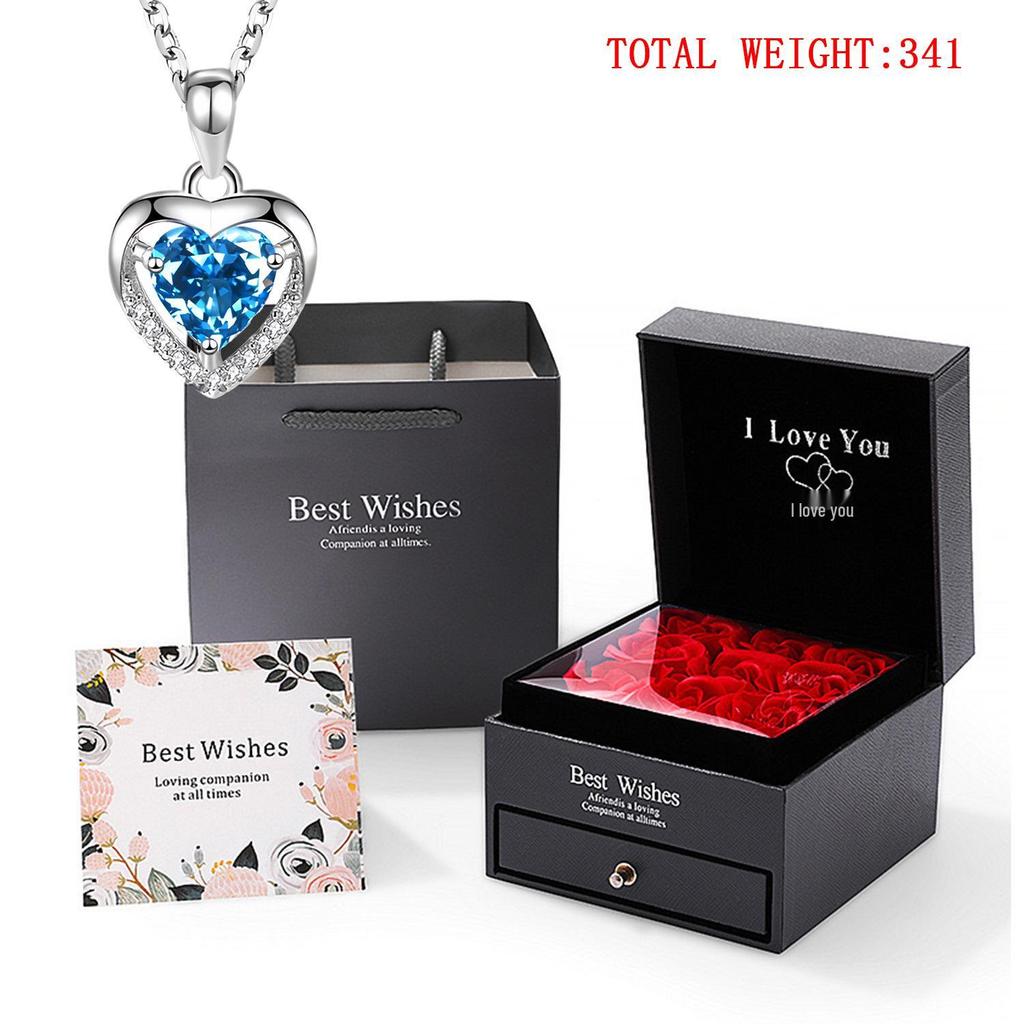 Ocean Eternal Heart Pendant Necklace for Women - Simple, Fashionable, Versatile Clavicle Jewelry