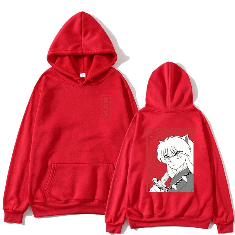 Japan Anime Demon Inuyasha Graphic Hoodie Sesshoumaru Higurashi Kagome Men Women Hoodies Oversized Casual Sweatshirt Streetwear