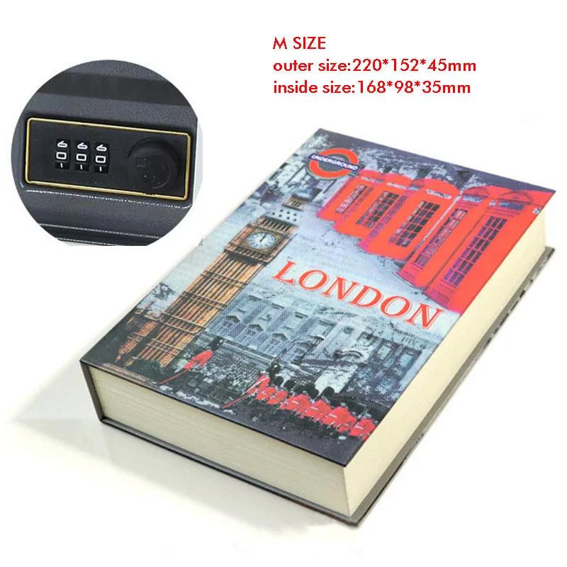Cassaforte Domestica Alta Qualità Libro Segreto Cassaforte Nascosta Salvadanaio Salvadanaio Salvadanaio Contenitore per Contanti Scatola per Soldi Metallo Acciaio Simulazione Libri Classici
