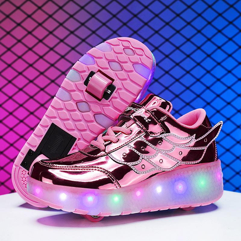 

Летние сетчатые дышащие беговые туфли Четыре колеса могут кататься на коньках Руководство Интернет знаменитости студенческие колеса обувь студенческая версия 30