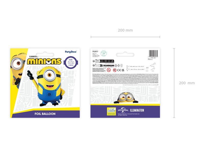 Foil Balloon Minion Mel Yellow Blue 72X64Cm