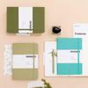 PAPERIDEAS A5 Fully Numbered with Elastic New Color Matcha Notebook, Hardcover, Pages, Band, (Horizontal Ruled, Green)