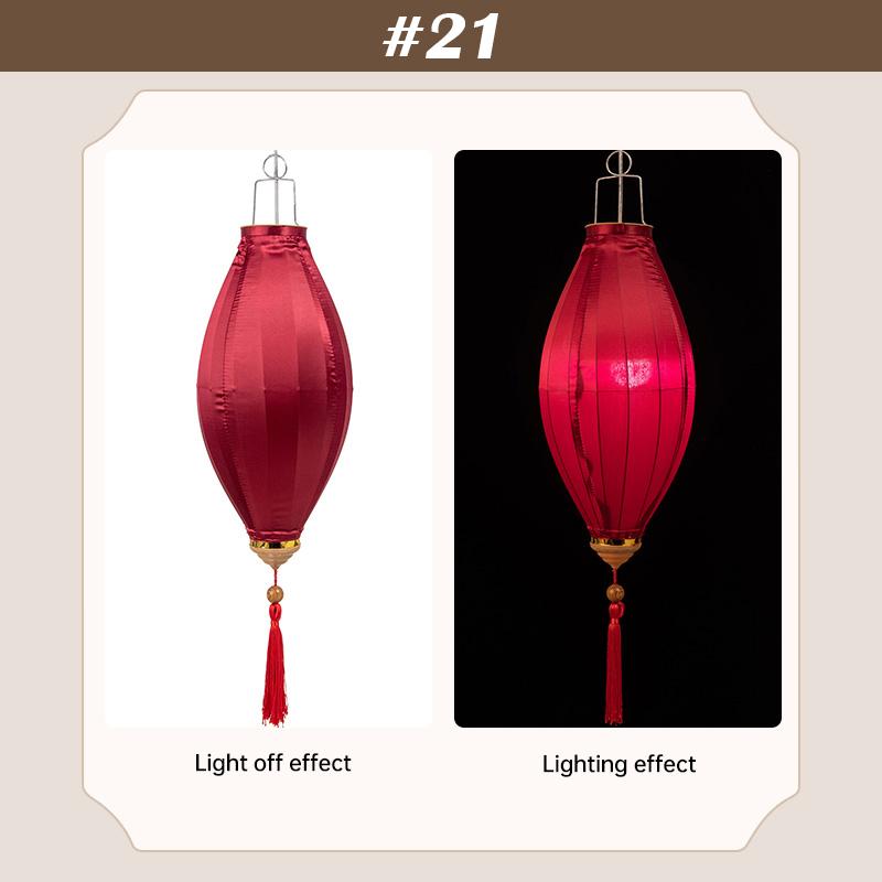 14 inch Traditional Lantern Party Outdoor Silk Lantern Chinese Vietnam Mid Autumn Spring Festival New Year Decor Ornaments