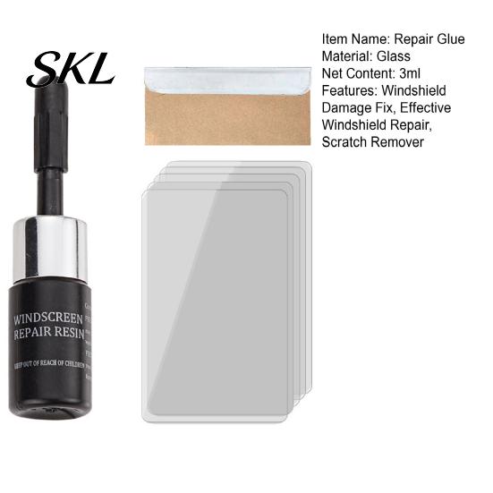 Windshield Crack Repair Tool Chip Kit, Car Kit for Glass Repair, Do It Yourself Fix DIY Small Chips Star Bullseye Minor Damage