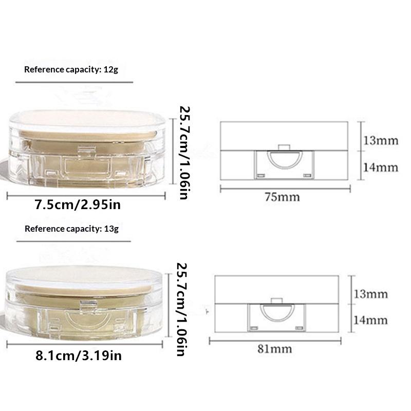 Air Cushion Foundation DIY Box Mini Cute Empty Puff Box Portable Mirror For BB Cream Cosmetic Makeup Case Container With Sponge