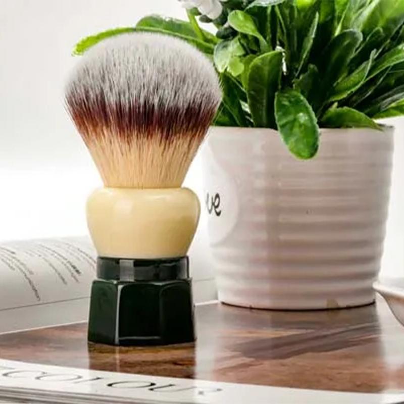 

Yaqi New 24MM Green Obsidian Two Band Badger Hair For Men Retro Wet Shaving Brush High Quaity Portable Travel Shaving Brush