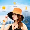 1Pc Fisherman Hat Women's Summer Face Cover Sunscreen Large Brim Sunshade Hat Internet Celebrity Double-Sided and Versatile