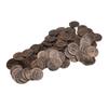 100PCS Treasure Coins Set High Simulation Detailed Pretend Plastic Toy Prop Coins for Board Games Party Decorations