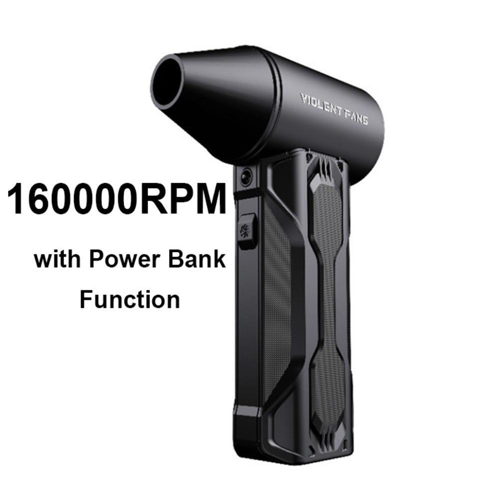 160000RPM 52m/s Mini Portable Turbine Blower Hand Held Powerful Dust Removal Jet Fan High Power Electric Turbofan