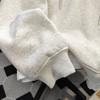 Versatile simple hooded sweater women's autumn and winter fake two-piece campus style splicing loose top