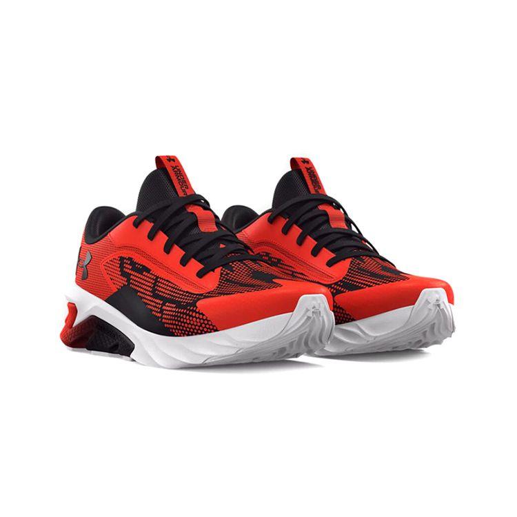 Under Armour Boys' Pre-School UA Scramjet 4 Running Shoes Cardinal Red Racer Red Black 3024209-600