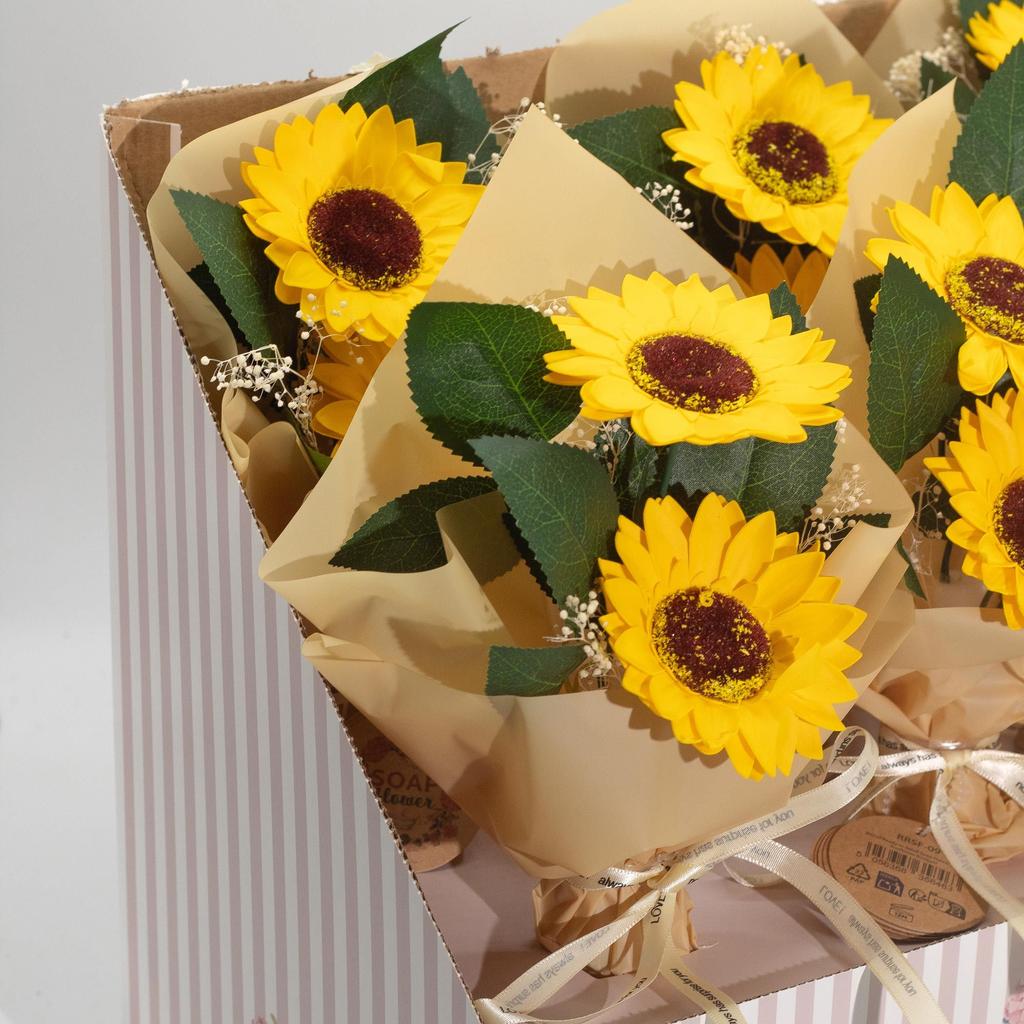 Soap Flower – Two Sunflower Bouquet