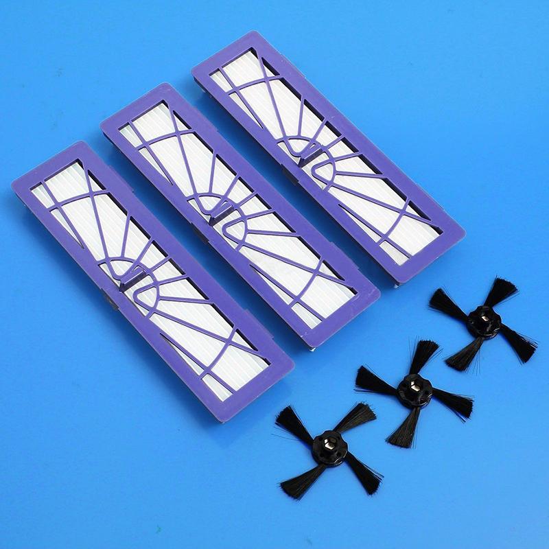 

Сменные фильтры, 6 шт., боковые щетки для очистителя HEPA Neato BotVac 70E 75 80 85