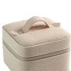 Corduroy Jewelry Box Organizer Container Desktop Gift Zipper Display Case for Bangles Dresser Women