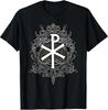 Christogram Jesus Christ Symbol Chi Ro Alpha Omega Catholic T-Shirt