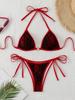 1011 new European and American swimsuit female sexy slim backless strap lace triangle bag bikini bikini