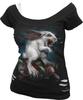 Spiral Direct #039;Bunny Hole#039; 2in1 Torn Top Ladies Girls Bunny Easter Egg Unisex T-Shirt