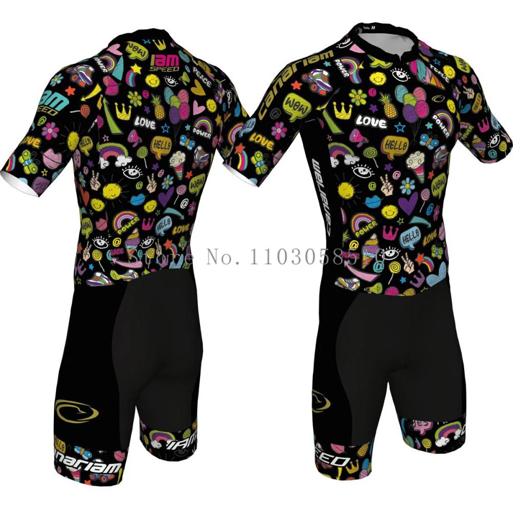 Canariam Men's Skate Suit Roller Skate Speed Race Fast Skat Speed Skats Ciclismo Skating Jumpsuit Pro Team Tights Skinsuit 2025