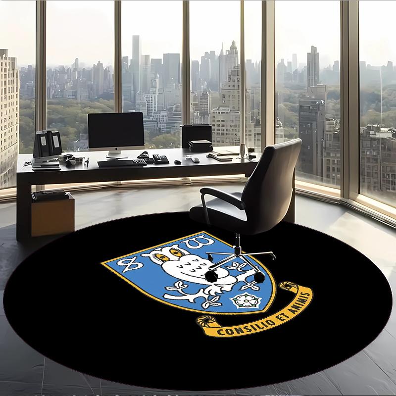 Sheffield Wednesday Fc (1) Round Office Rug Decorative Floor Rug for Office Bedroom Living Room and Home Space
