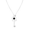 Tiger's eye stone flower love pull necklace women's long sweater chain simple daily retro match