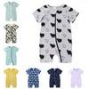 Kids Tales Lion Romper: Newborn Short Sleeve Double Zipper Jumpsuit