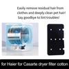 10 Schwammfilter für Casarte und für Haier Wärmepumpentrockner Filterwatte Ersatz für verbesserte Trocknerleistung