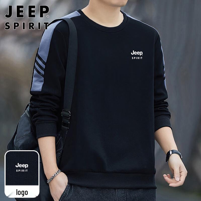 

JEEP SPIRIT Men s Casual Crewneck Long-Sleeve Sweatshirt XL
