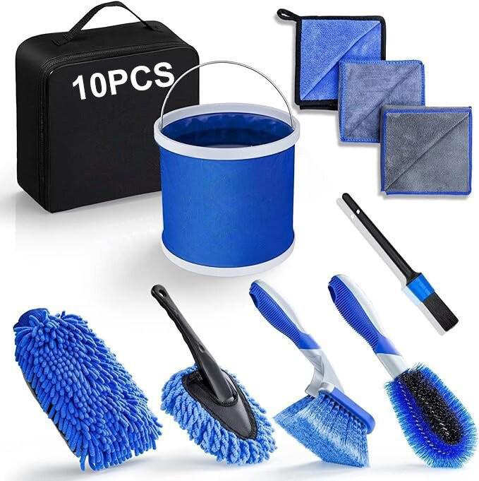 22-teiliges professionelles Autoreinigungskit: Bürsten für Räder, Klimaanlage und Innenraum zur sicheren Dekontamination