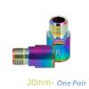 Bike Bicycle Pedal Extender 16mm/20mm for  9/16 In Threaded Pedals Chrome-Molybdenum Steel