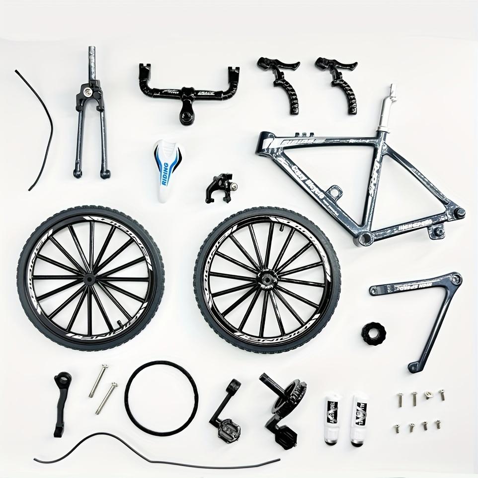 Adorno de Modelo de Bicicleta de Montaña DIY, 1:Kit de Modelo de Bicicleta Miniatura de Aleación 8 Escala