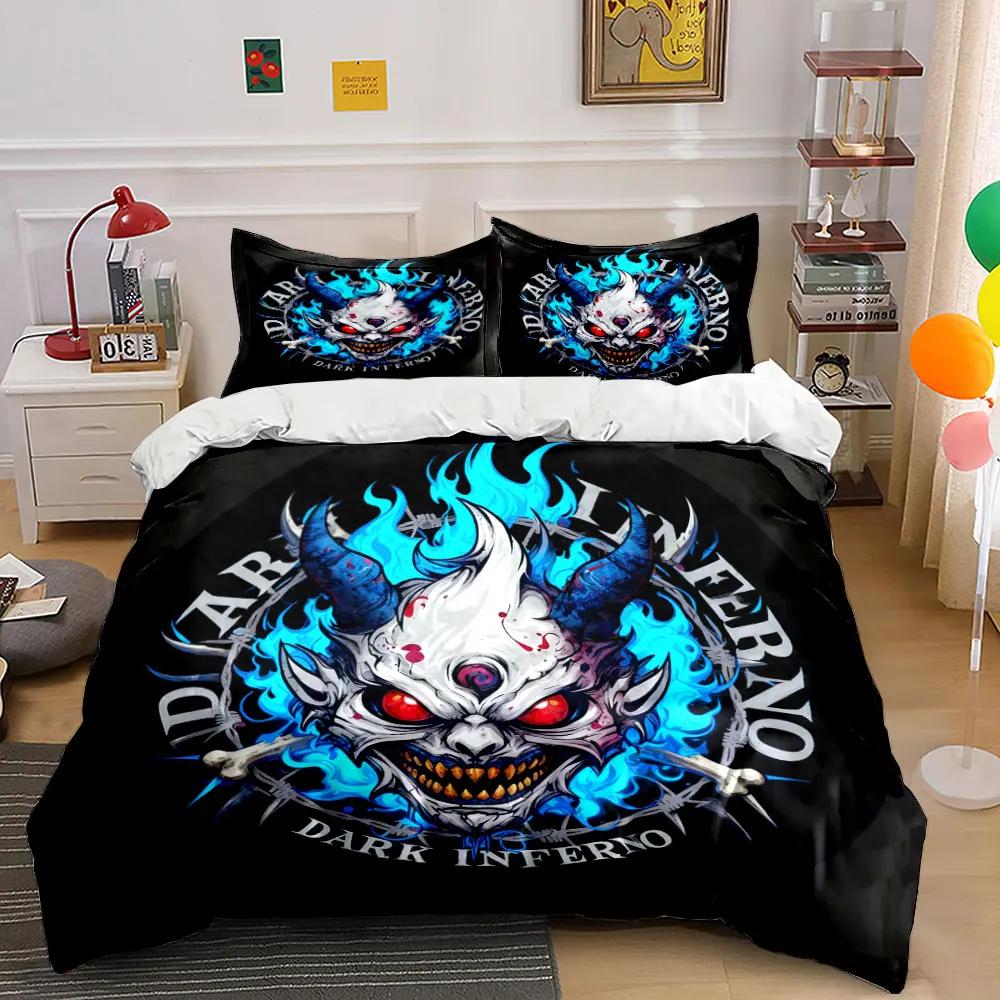 "Skull Demon Set For Decoration" Soft Comfortable Duvet Cover Bedding Set Included 1*Duvet Cover & 2*Pillowcases, gift
