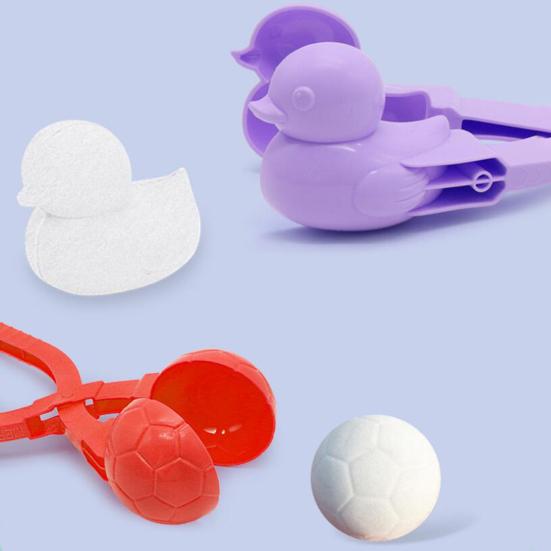 Schneeballmacher Ente Schneemann Herzform Schnee Spielzeug mit ergonomischem Griff Winter Schneeballschlacht Macher Werkzeug Clip