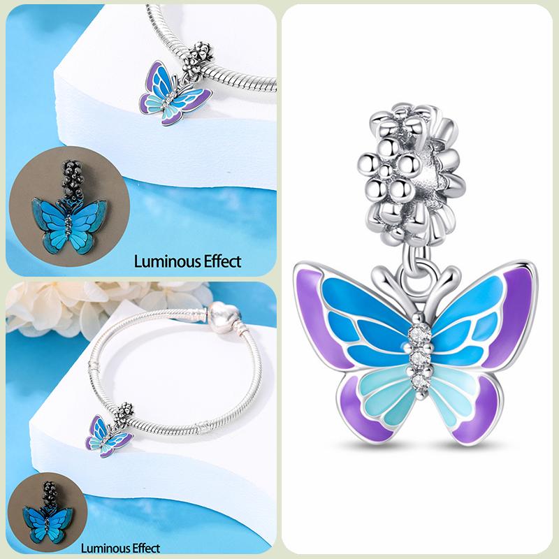 Modne koraliki zawieszki S925 ze srebra próby 925 w stylu klasycznym i romantycznym z motywem żółwia lotosu, odpowiednie do oryginalnej bransoletki DIY na prezent