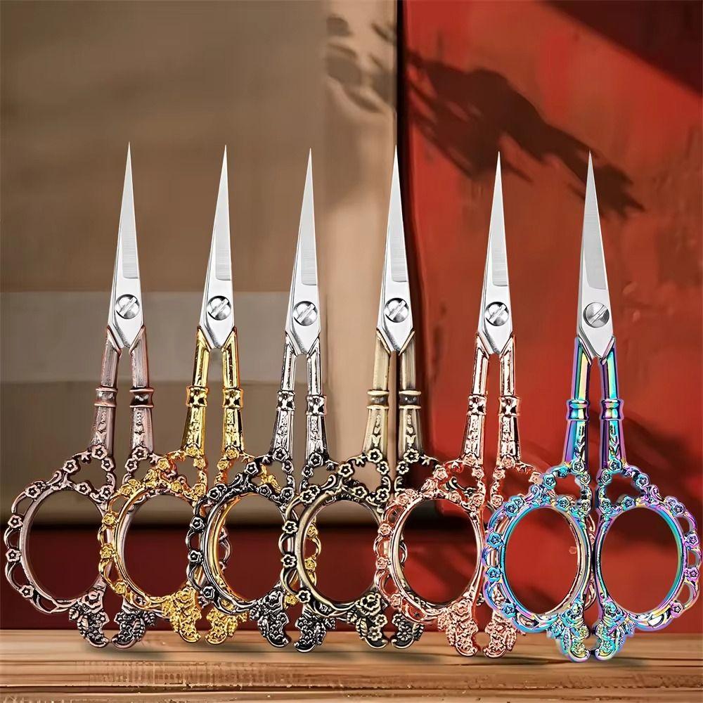 Antique Design Tailor Scissors Stainless Steel Thread Cutter Paper Cutting Tool  Grooming Use