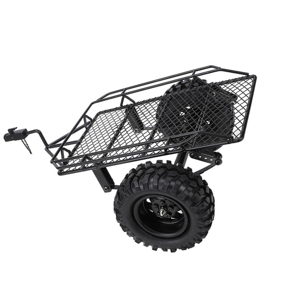 Metal RC Bucket Trailer Simulation Trailing Car for TRX4 D90 SCX10 CC01 110 DIY PartsBlack