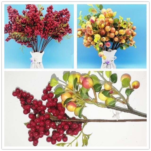 Wedding Decoration Artificial Berries Simulation Flowers Fruits Home Decoration Artificial Plants Accessories Small Tools