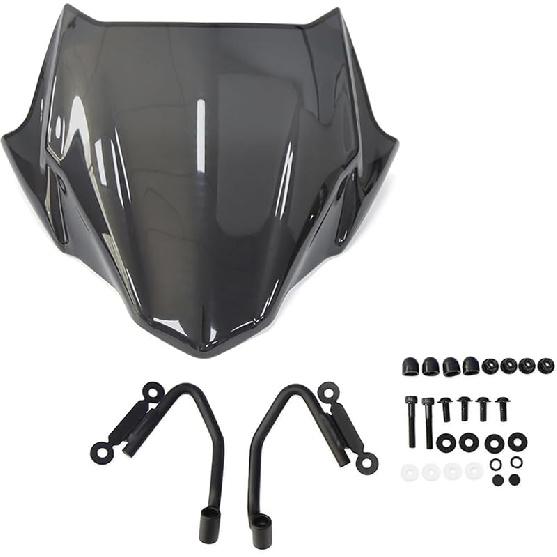 Motorcycle Accessories Windshield Windscreen Aluminum Kit Deflector Compatible with CB500F CB-500F CB400F CB 500F 400F 2016-2023(Light Gray)