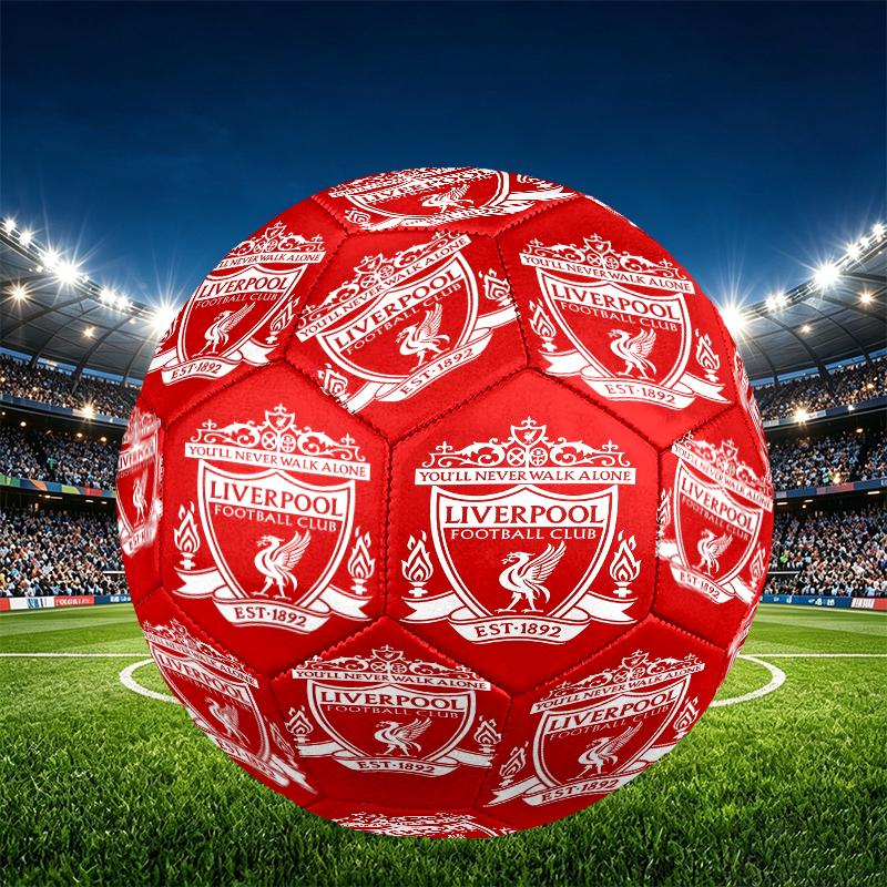 Football team.C Print Size 5 Soccer Ball, PU Wear Resistant Football for Match Training and Daily Practice, Birthday Gift for Soccer Fans