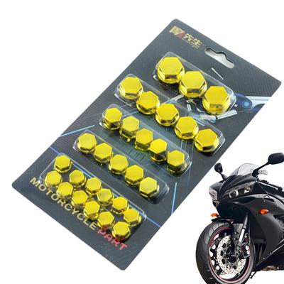 Motorcycle Screw Caps Set of 30 5 Colors Motorcycle Head Screw Cover Bicycle Engine