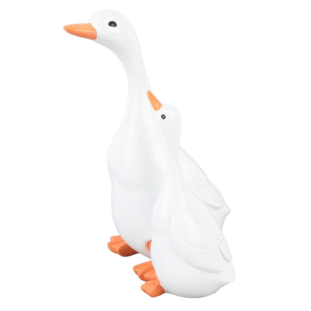 Entenskulptur Simulierte Regenfeste Harz-Enten- und Entkükenstatue für Gartendekor