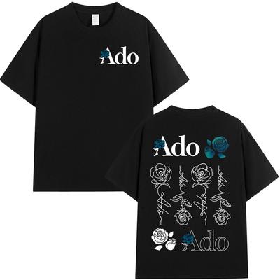 Ado 2025 World Tour Hibana T Shirt Men Women Clothing Fashion T-shirt High Quality Cotton Casual Short Sleeve Oversized T-shirts