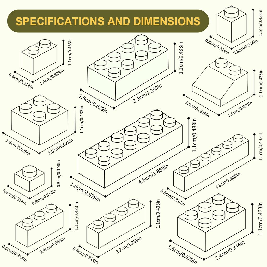 1000 Pieces Color boxDlY Creative Building Blocks Bulk Sets City Classic Bricks AssemblyBringuedos Educational Toys for Children