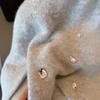 Gray Heavy Industry Diamond-encrusted Soft Waxy Knitted Sweater Women's Autumn and Winter New Sweater Design Sense Niche Lazy Wind Loose Top