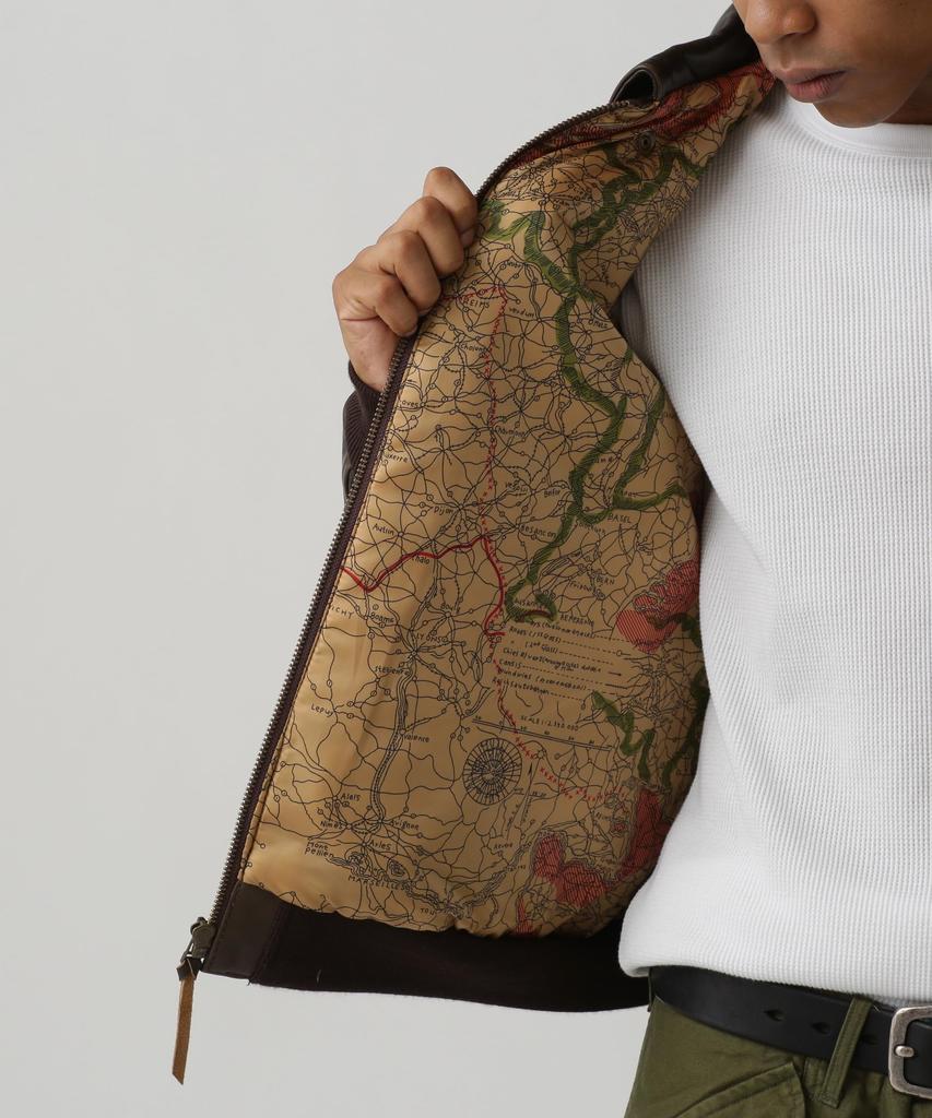 Avirex Flight Antique Size A-2 Jacket, Lamb, Men's, 40, 050, Brown, 783-4950018