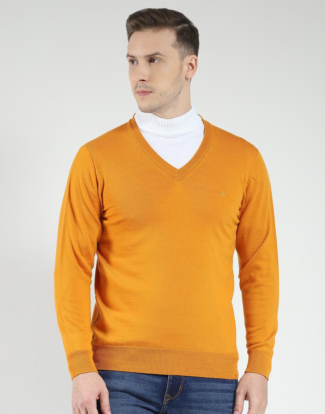 

Monte Carlo Men s Wool Full Sleeves Sweater | V-Neck | Regular Fit| Solid Pattern |Warm & Stylish Pullover Cardigan for Men