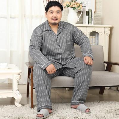 Pijama de hombre gordo, traje de primavera y otoño, talla grande, para servicio a domicilio.
