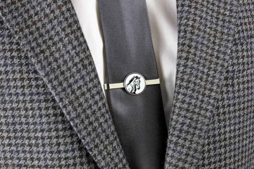 Mustang - tie clip with a horse, personalized tie clip, a unique gift for a man from the Art-Dog brand