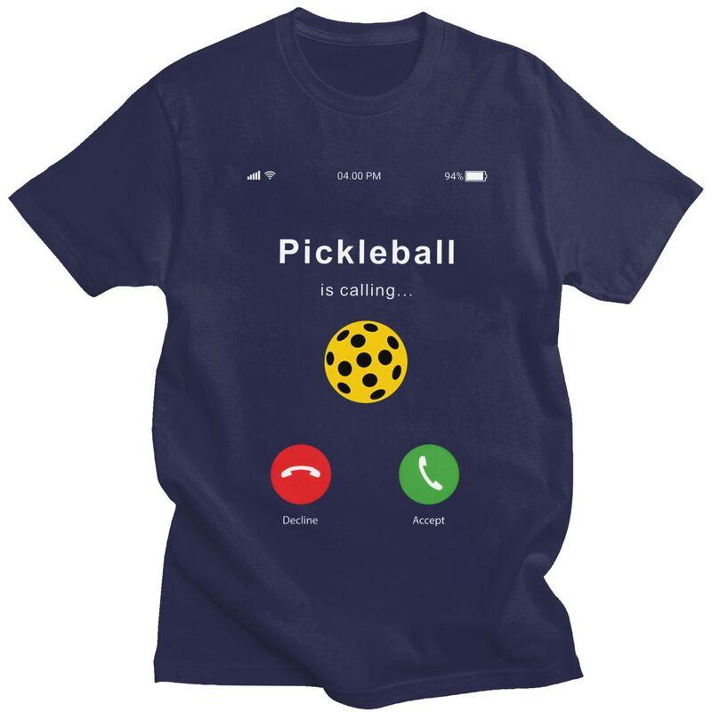 

Pickleball Is Calling T Shirt for Men 100 Cotton Tshirt Casual Valentines Day Gift Tees Short Sleeve Tshirt Slim Fit Clothing 4XL