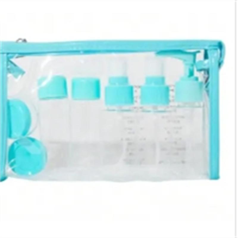 

11 шт. Дорожній набір багаторазових пляшок Портативний поліпропіленовий пластик Шампунь Essence Лосьйон Контейнер для миття тіла Портативний у літаку Компактний